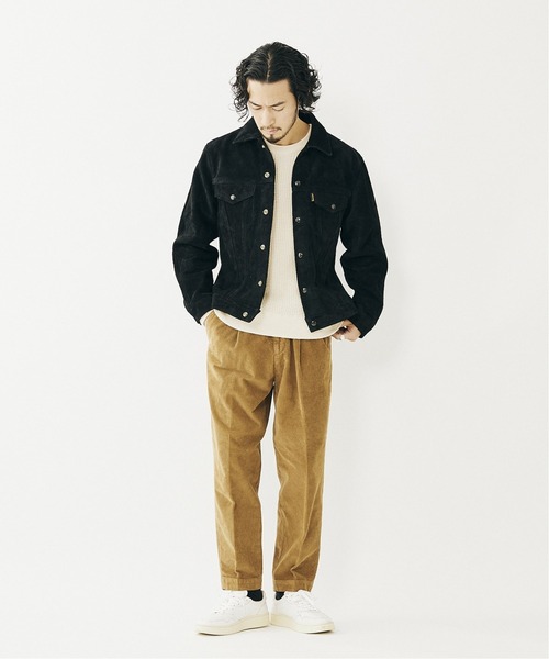 VANSON(ヴァンソン)の「【VANSON / バンソン × JS】別注 TRUCKER JACKET- BACKSKIN(ブルゾン・メンズ・ブラック・44/42/46)」の3枚目の写真