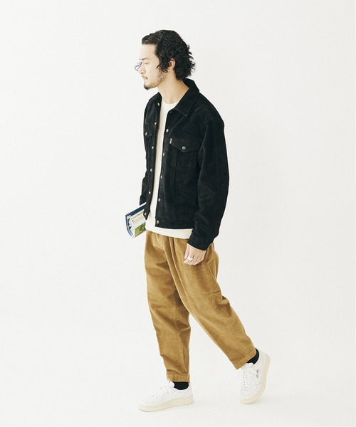 VANSON(ヴァンソン)の「【VANSON / バンソン × JS】別注 TRUCKER JACKET- BACKSKIN(ブルゾン・メンズ・ブラック・44/42/46)」の5枚目の写真