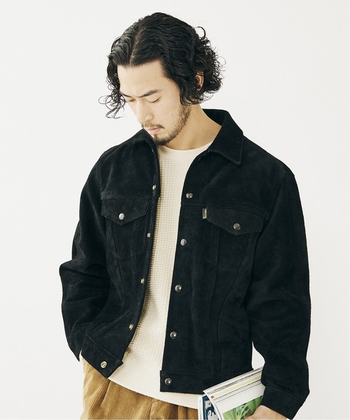 VANSON(ヴァンソン)の「【VANSON / バンソン × JS】別注 TRUCKER JACKET- BACKSKIN(ブルゾン・メンズ・ブラック・44/42/46)」の10枚目の写真