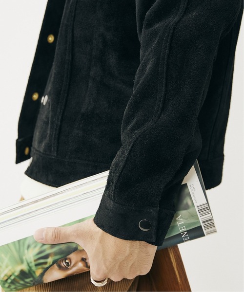 VANSON(ヴァンソン)の「【VANSON / バンソン × JS】別注 TRUCKER JACKET- BACKSKIN(ブルゾン・メンズ・ブラック・44/42/46)」の12枚目の写真