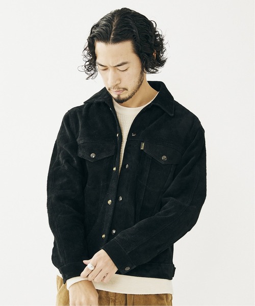 VANSON(ヴァンソン)の「【VANSON / バンソン × JS】別注 TRUCKER JACKET- BACKSKIN(ブルゾン・メンズ・ブラック・44/42/46)」の16枚目の写真