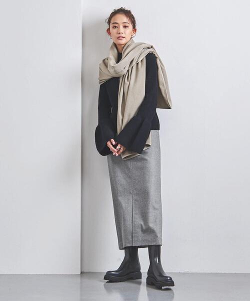 UNITED ARROWS(ユナイテッドアローズ)の「<UNITED ARROWS>W/PU タイトスカート W(スカート・レディース・グレー/オフホワイト/イエロー/ライム・36/38/40)」の12枚目の写真