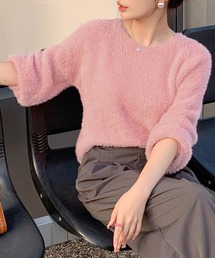 DAY CLOSET | ゆるっとふんわり甘めシャギーニットトップス レディース(ニット/セーター)