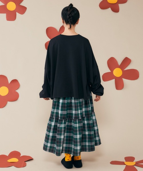 MERLOT(メルロー)の「チェックティアードスカート(スカート・レディース・ブルー/ブラウン/グリーン・FREE)」の9枚目の写真