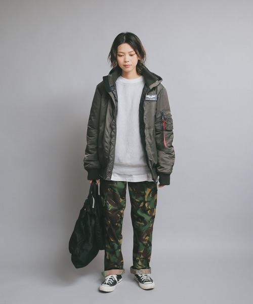 *美品* ALPHA フーデットリブジャケット TA1571 サイズ-L- 美品* ALPHA フーデットリブジャケット TA1571 サイズ-L-