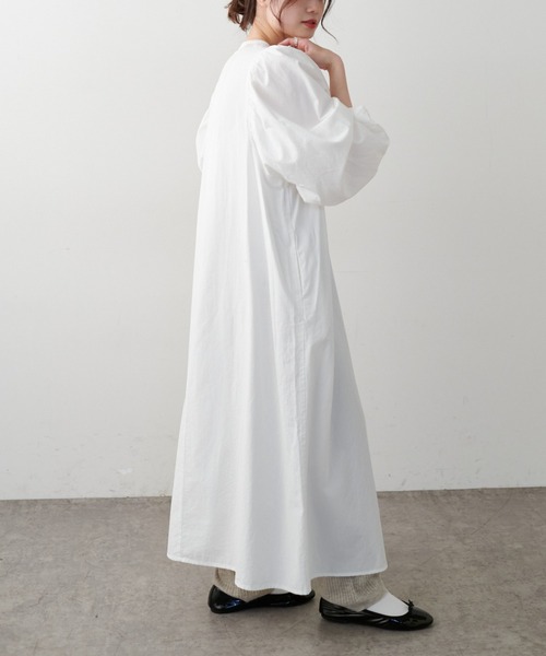 PUAL CE CIN（ピュアルセシン）の「【Du noir】タイプライターワンピース（ワンピース・レディース・ホワイト/ブラック/ベージュ・FREE）」の5枚目の写真