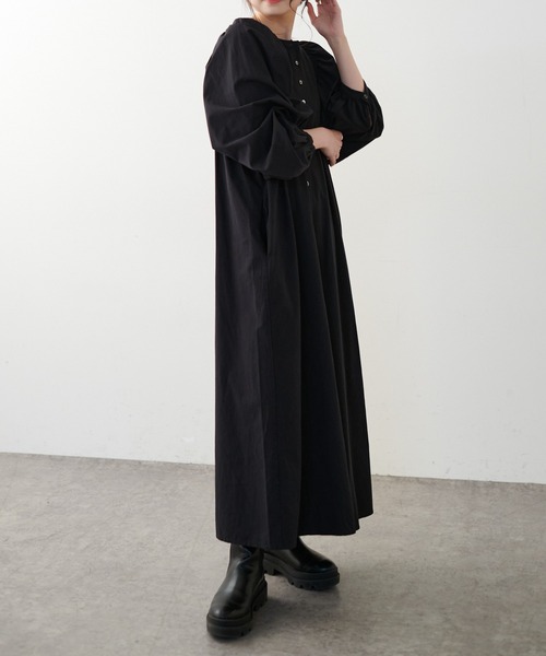 PUAL CE CIN（ピュアルセシン）の「【Du noir】タイプライターワンピース（ワンピース・レディース・ホワイト/ブラック/ベージュ・FREE）」の12枚目の写真