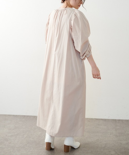 PUAL CE CIN（ピュアルセシン）の「【Du noir】タイプライターワンピース（ワンピース・レディース・ホワイト/ブラック/ベージュ・FREE）」の9枚目の写真