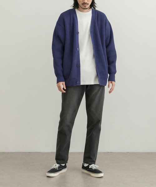 URBAN RESEARCH（アーバンリサーチ）の「URBAN RESEARCH iD　オーバーサイズカーディガン（カーディガン/ボレロ・メンズ・ネイビー/マスタード/ブルー系その他・MEDIUM/LARGE）」の10枚目の写真