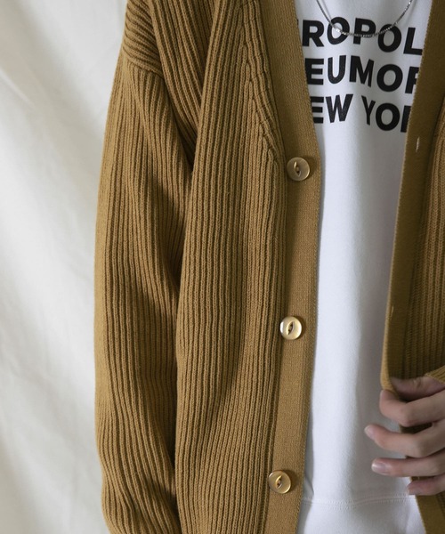 URBAN RESEARCH（アーバンリサーチ）の「URBAN RESEARCH iD　オーバーサイズカーディガン（カーディガン/ボレロ・メンズ・ネイビー/マスタード/ブルー系その他・MEDIUM/LARGE）」の15枚目の写真