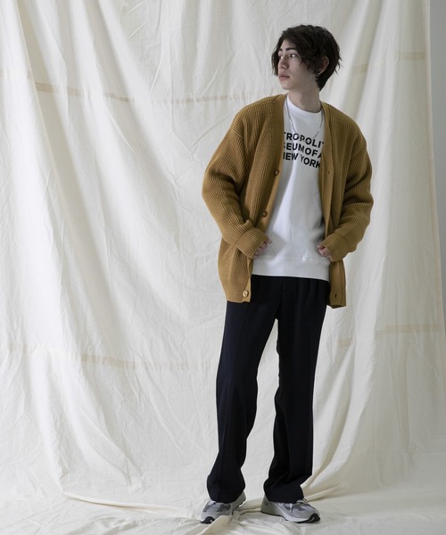 URBAN RESEARCH（アーバンリサーチ）の「URBAN RESEARCH iD　オーバーサイズカーディガン（カーディガン/ボレロ・メンズ・ネイビー/マスタード/ブルー系その他・MEDIUM/LARGE）」の16枚目の写真