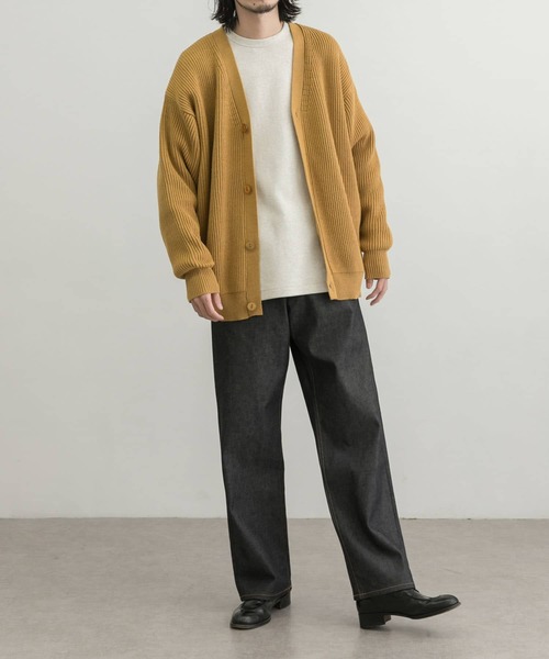 URBAN RESEARCH（アーバンリサーチ）の「URBAN RESEARCH iD　オーバーサイズカーディガン（カーディガン/ボレロ・メンズ・ネイビー/マスタード/ブルー系その他・MEDIUM/LARGE）」の18枚目の写真