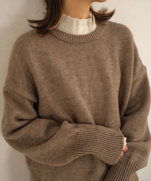 ＡＮＤＪ（アンドジェイ）の「【ANDJ MADE】【2022/AW】襟シャーリングフリルスタンドカラーシアーブラウス（シャツ/ブラウス・レディース・ブラック/アッシュブラウン/オフホワイト/ピンク/グリーン/イエロー・M）」の22枚目の写真