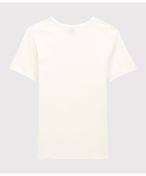 PETIT BATEAU（プチバトー）の「ポワンココット半袖Ｔシャツ（Tシャツ/カットソー・レディース・ホワイト・LARGE/MEDIUM/X-SMALL/XX-SMALL/X-LARGE/SMALL）」の2枚目の写真