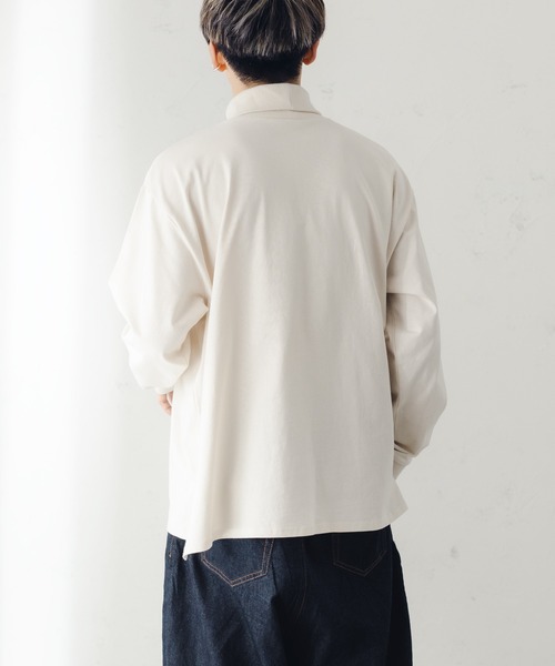 epnok(エプノック)の「タートルネックルーズロンT(Tシャツ/カットソー・メンズ・ブラック/ナチュラル/グレイッシュベージュ・SMALL/MEDIUM/LARGE)」の6枚目の写真