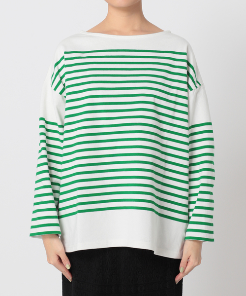 Simplicite(サンプリシテ)の「バスクパネル ボーダープルオーバー◆(Tシャツ/カットソー・レディース・ブラック/グリーン/ブルー系その他・FREE)」の17枚目の写真