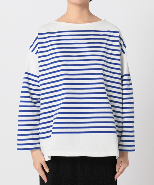 Simplicite(サンプリシテ)の「バスクパネル ボーダープルオーバー◆(Tシャツ/カットソー・レディース・ブラック/グリーン/ブルー系その他・FREE)」の19枚目の写真