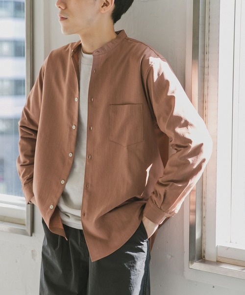 URBAN RESEARCH DOORS（アーバンリサーチドアーズ）の「セオアルファバンドカラーシャツ（シャツ/ブラウス・メンズ・ホワイト/グレー/ブラウン・40/38）」の22枚目の写真