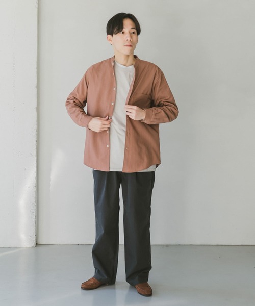 URBAN RESEARCH DOORS（アーバンリサーチドアーズ）の「セオアルファバンドカラーシャツ（シャツ/ブラウス・メンズ・ホワイト/グレー/ブラウン・40/38）」の9枚目の写真