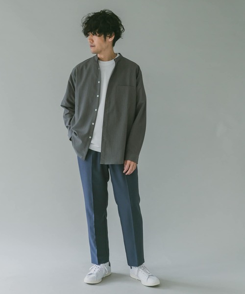 URBAN RESEARCH DOORS（アーバンリサーチドアーズ）の「セオアルファバンドカラーシャツ（シャツ/ブラウス・メンズ・ホワイト/グレー/ブラウン・40/38）」の20枚目の写真