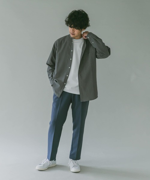 URBAN RESEARCH DOORS（アーバンリサーチドアーズ）の「セオアルファバンドカラーシャツ（シャツ/ブラウス・メンズ・ホワイト/グレー/ブラウン・40/38）」の13枚目の写真