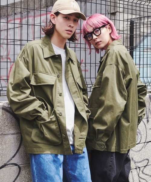 セール】WEGO/ミリタリーシャツジャケット（ミリタリー