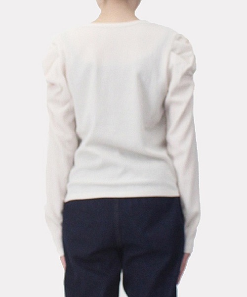 STYLEBLOCK(スタイルブロック)の「シャーリングカットソータックスリーブカーディガン(カーディガン/ボレロ・レディース・ブラック/ライトブルー/アイボリー/グリーン・M)」の9枚目の写真