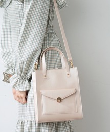 OLIVE des OLIVE | 【WEB限定】ポケット付きスクエアトート(ショルダーバッグ)