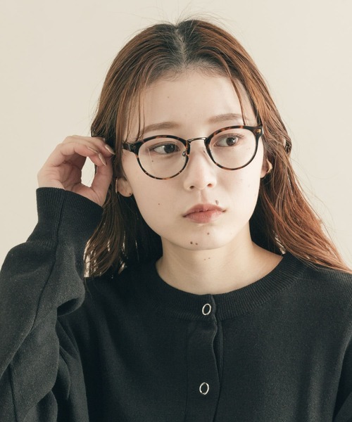 SMELLY(スメリー)の「ボストンコンビダテメガネ(メガネ・レディース・ブラック/ブラウン系その他・-)」の2枚目の写真