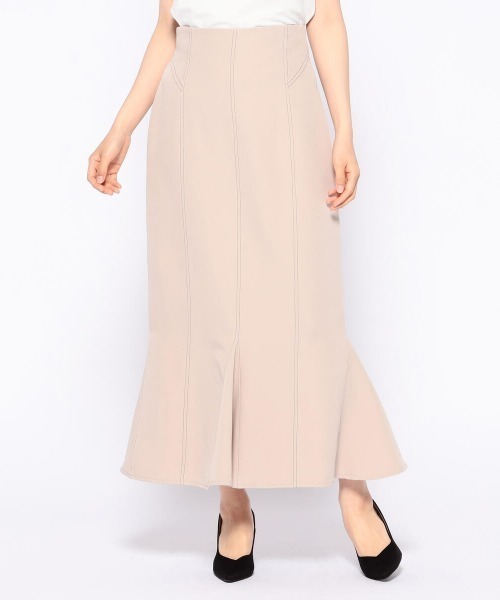 MISCH MASCH(ミッシュマッシュ)の「配色ステッチマーメイドスカート【美人百花4月号掲載】(スカート・レディース・グリーン/ブルー/ベージュ/ブラウン系その他/ブラック/ブルー系その他・SMALL/MEDIUM)」の2枚目の写真