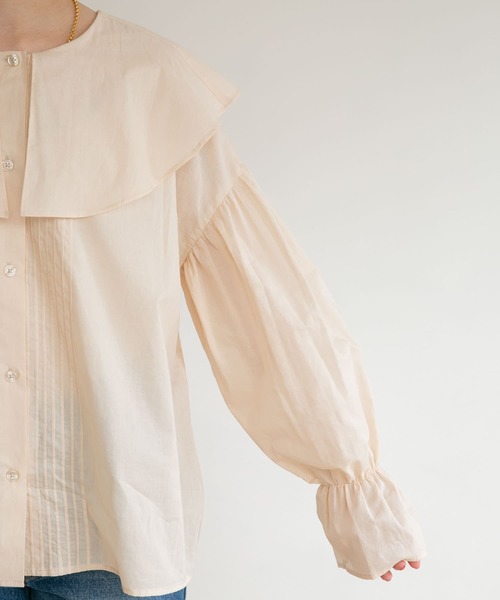 UR Lab.（アーバンリサーチラボ）の「コットンラッフルカラーブラウス（Tシャツ/カットソー・レディース・ベージュ/ブラック/カーキ・FREE）」の20枚目の写真