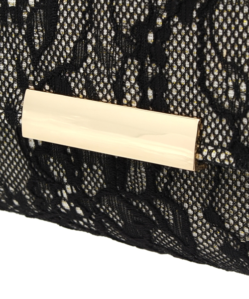 ROSE BUD（ローズバッド）の「(LL ACCESSORIES) B501I LACE CLUTCH BAG[結婚式＆パーティー]（クラッチバッグ・レディース・ブラック/ベージュ・ONE SIZE）」の11枚目の写真