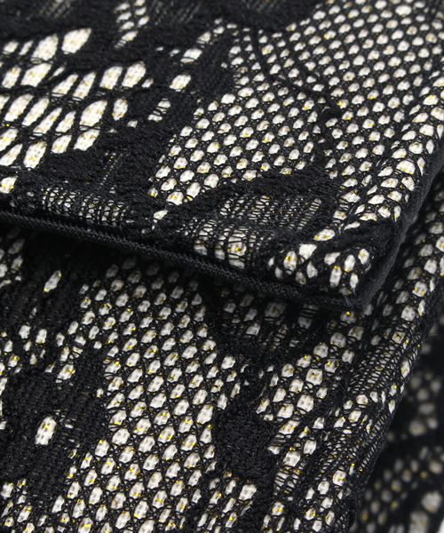 ROSE BUD（ローズバッド）の「(LL ACCESSORIES) B501I LACE CLUTCH BAG[結婚式＆パーティー]（クラッチバッグ・レディース・ブラック/ベージュ・ONE SIZE）」の7枚目の写真