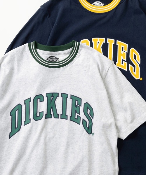 Dickies(ディッキーズ)の「【Dickies/ディッキーズ】リブライン カレッジロゴ&袖切替え ブランドロゴ クルーネックTシャツ(Tシャツ/カットソー・メンズ・ホワイト/ブラック/ネイビー/グレー/グリーン/グレー系その他/グレー系その他2/グレー系その他3・M/L/XL)」の5枚目の写真