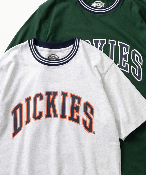 Dickies(ディッキーズ)の「【Dickies/ディッキーズ】リブライン カレッジロゴ&袖切替え ブランドロゴ クルーネックTシャツ(Tシャツ/カットソー・メンズ・ホワイト/ブラック/ネイビー/グレー/グリーン/グレー系その他/グレー系その他2/グレー系その他3・M/L/XL)」の4枚目の写真