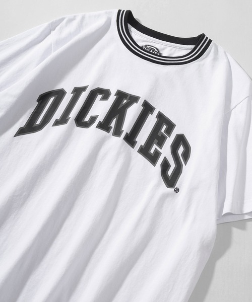 Dickies(ディッキーズ)の「【Dickies/ディッキーズ】リブライン カレッジロゴ&袖切替え ブランドロゴ クルーネックTシャツ(Tシャツ/カットソー・メンズ・ホワイト/ブラック/ネイビー/グレー/グリーン/グレー系その他/グレー系その他2/グレー系その他3・M/L/XL)」の2枚目の写真