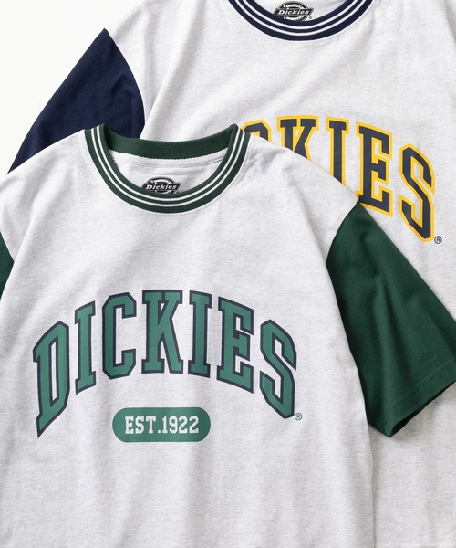 Dickies(ディッキーズ)の「【Dickies/ディッキーズ】リブライン カレッジロゴ&袖切替え ブランドロゴ クルーネックTシャツ(Tシャツ/カットソー・メンズ・ホワイト/ブラック/ネイビー/グレー/グリーン/グレー系その他/グレー系その他2/グレー系その他3・M/L/XL)」の7枚目の写真