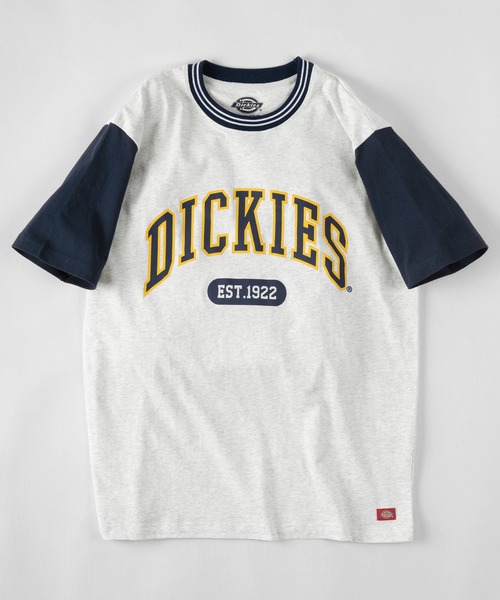 Dickies(ディッキーズ)の「【Dickies/ディッキーズ】リブライン カレッジロゴ&袖切替え ブランドロゴ クルーネックTシャツ(Tシャツ/カットソー・メンズ・ホワイト/ブラック/ネイビー/グレー/グリーン/グレー系その他/グレー系その他2/グレー系その他3・M/L/XL)」の15枚目の写真