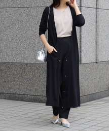 接触冷感トッパーカーディガン ロング丈