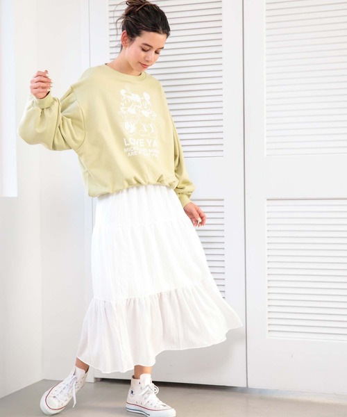 fifth（フィフス）の「ティアードミディ丈スカート（スカート・レディース・ホワイト/ブラック/ミント・M）」の16枚目の写真