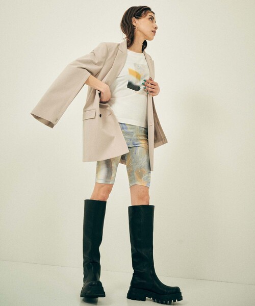 CITY TOKYO（シティトウキョウ）の「ZOE ART GRAPHIC TEE（Tシャツ/カットソー・レディース・ホワイト/グレイッシュベージュ・FREE）」の7枚目の写真