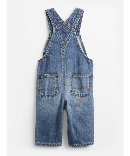 GAP(ギャップ)の「デニム オーバーオール(サロペット/オーバーオール・キッズ・ブルー・6-12M/12-18M/3-6M/18-24M)」の2枚目の写真