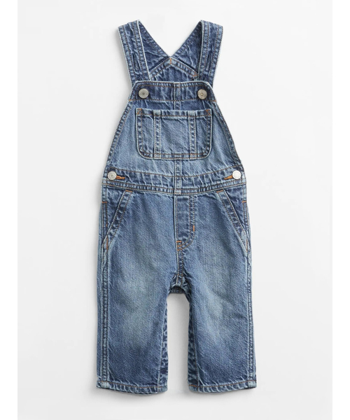 GAP(ギャップ)の「デニム オーバーオール(サロペット/オーバーオール・キッズ・ブルー・6-12M/12-18M/3-6M/18-24M)」の3枚目の写真