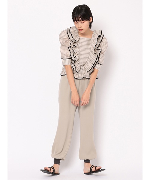 MECRE(メクル)の「イージージョガーパンツ(その他パンツ・レディース・ブラック/グレイッシュベージュ・S/M)」の13枚目の写真