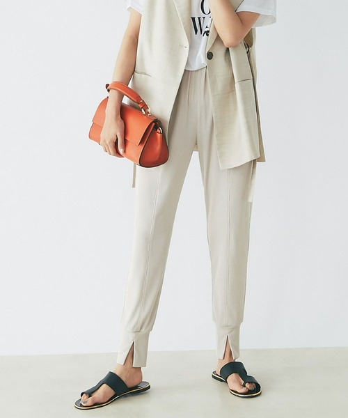 RIVE DROITE(リヴドロワ)の「WEB限定/エステルフライスジョガーパン(その他パンツ・レディース・ブラック/ベージュ・FREE)」の1枚目の写真