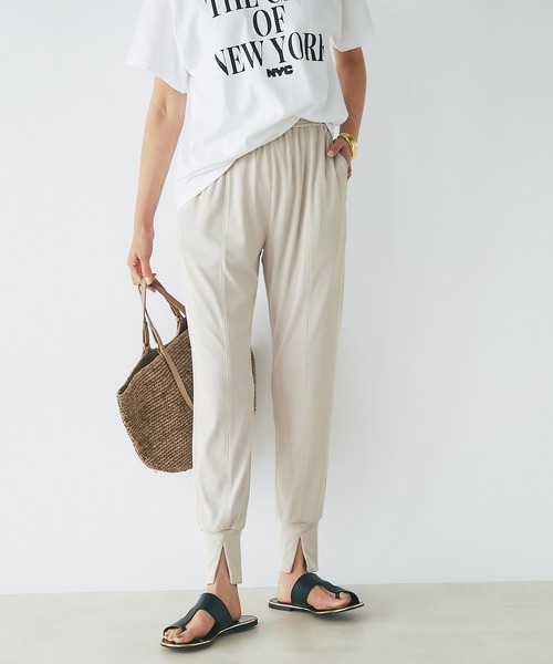 RIVE DROITE(リヴドロワ)の「WEB限定/エステルフライスジョガーパン(その他パンツ・レディース・ブラック/ベージュ・FREE)」の3枚目の写真