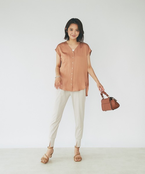 RIVE DROITE(リヴドロワ)の「WEB限定/エステルフライスジョガーパン(その他パンツ・レディース・ブラック/ベージュ・FREE)」の11枚目の写真