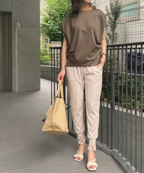 RIVE DROITE(リヴドロワ)の「WEB限定/エステルフライスジョガーパン(その他パンツ・レディース・ブラック/ベージュ・FREE)」の14枚目の写真