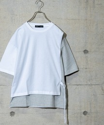 【a】ソフト天竺フロントフラシ半袖Tシャツ