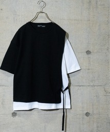 【a】ソフト天竺フロントフラシ半袖Tシャツ